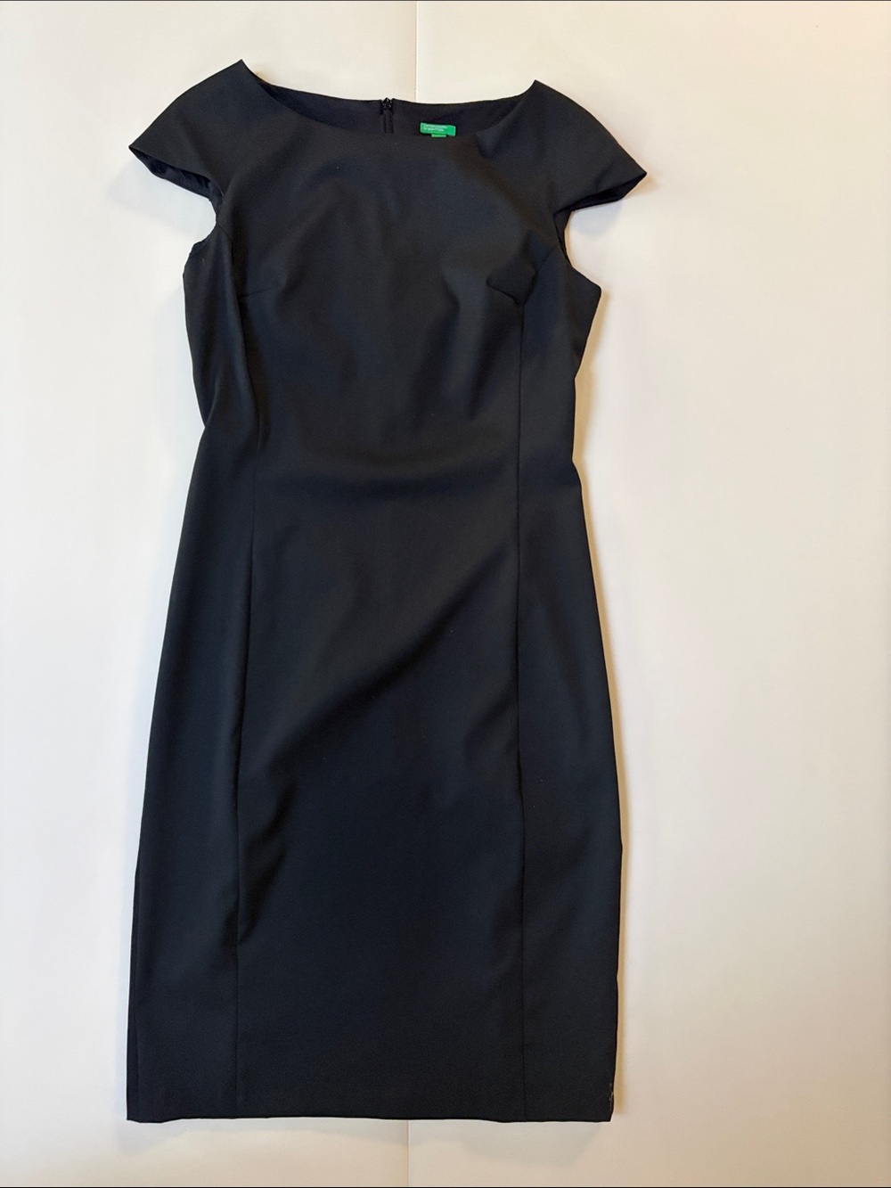 United Colors Of Benetton Black Boatneck Midi Dress